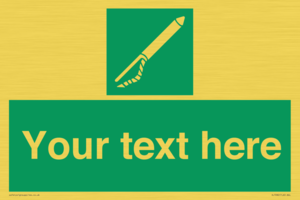 Custom sign safe condition Line throwing appliance